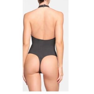 SKIMS outdoor thong Halter Bodysuit in ASH